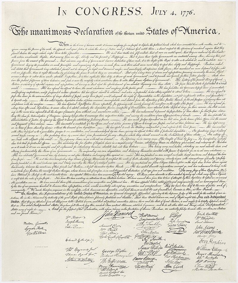 La declaración de independencia