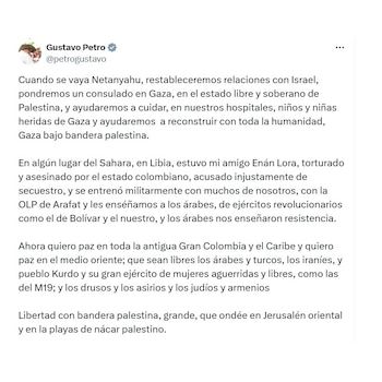 En esta publicación, el presidente