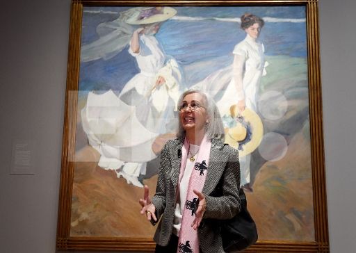 Blanca Pons-Sorolla es 'la' autoridad 'en el trabajo y la vida de su bisabuelo, sobre quien ha escrito cinco libros. Escucha los apellidos de sus abuelos, también pintores: María, hija de Sorolla, y Pons Arnau, un destacado discípulo