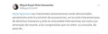 El congresista respondió en