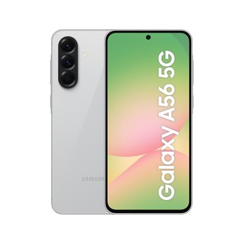 Samsung Galaxy A56 5G 256GB, teléfono móvil, 8 GB de RAM, cámara de 50mp, gris, garantía del fabricante 3 años + 1 año extra