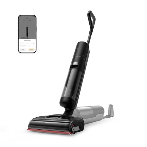 Aspirador Dreame H15 Pro seco y húmedo con el brazo robótico GapFree Ai Descendreach, cobertura de borde triple, 21 kPa, lavado de cepillo a 100 ° C, 90 ° C secado a 5 min, 180 ° de alcance plano de 180 °