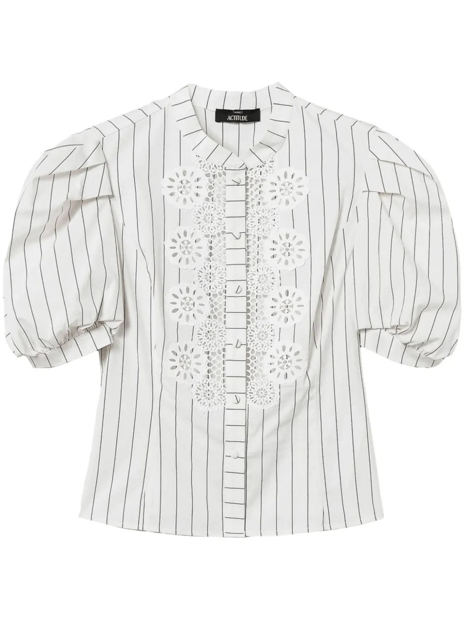Blanco corto -Manga -Sleeving Stripes de Twinset.