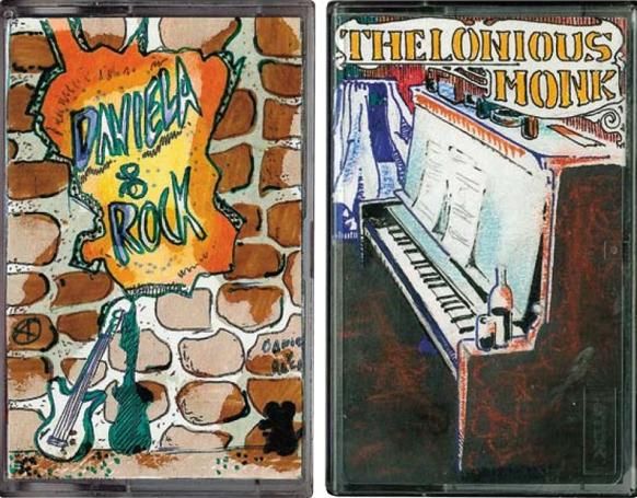 Un cassette de 'varios' de la colección de Daniela Fernández, y una película de Thelious Monk, creada por Fermín Fdez. De Nogaro.