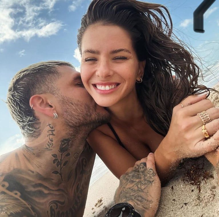 China Suárez y Mauro Icardi en Miami (Foto: Captura de Instagram).