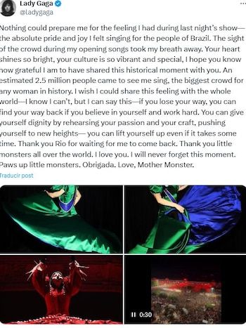 El artista compartió una emocional