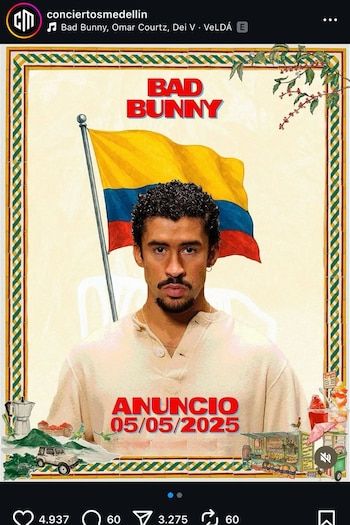 Bad Bunny incluyó Medellín