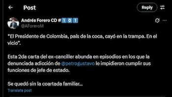 Andrés Forero también habló de