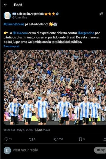 El Albiceleste tendrá público en