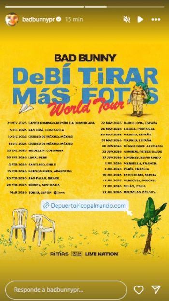 Bad Bunny comenzará su gira
