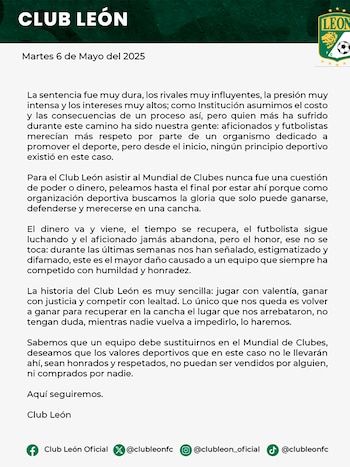 La declaración del Leon Club