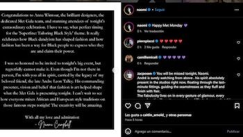 Naomi Campbell expresó su emoción