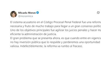 Mensaje de Micaela Moran