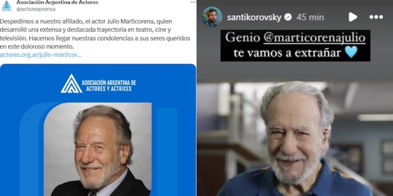 Julio Marticorena murió, el reconocido actor casado con hijos y división Palermo