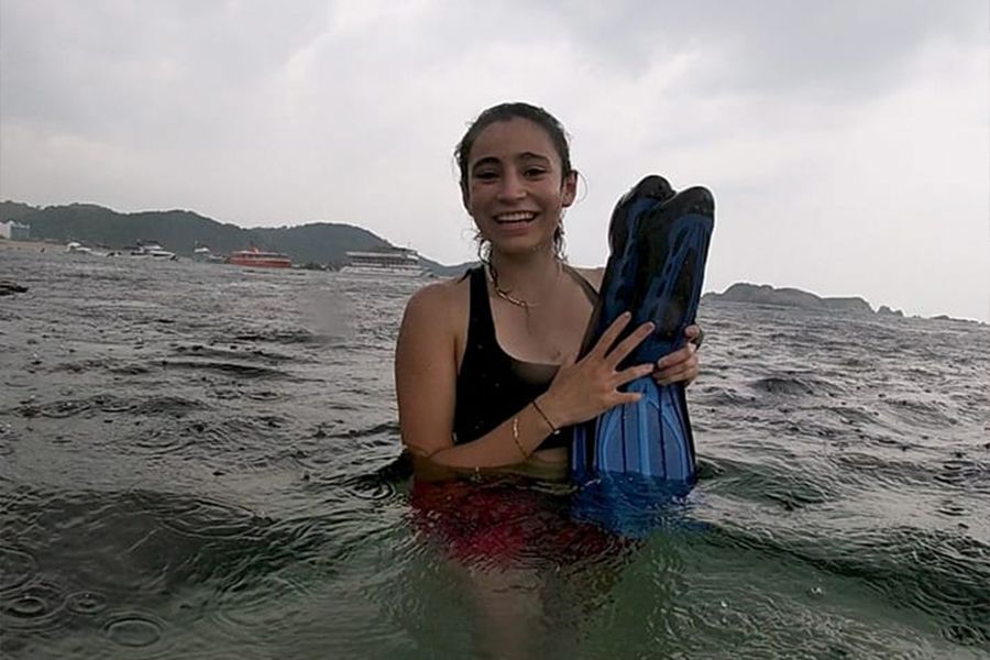 Itzel Suárez, buceo. Foto: Cortesía Itzel Suárez.