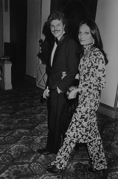 Diane von Fürstenberg con su primer esposo, Egon von Fürstenberg, en un evento en Nueva York en 1983.
