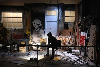 Banksy en una representación sobre