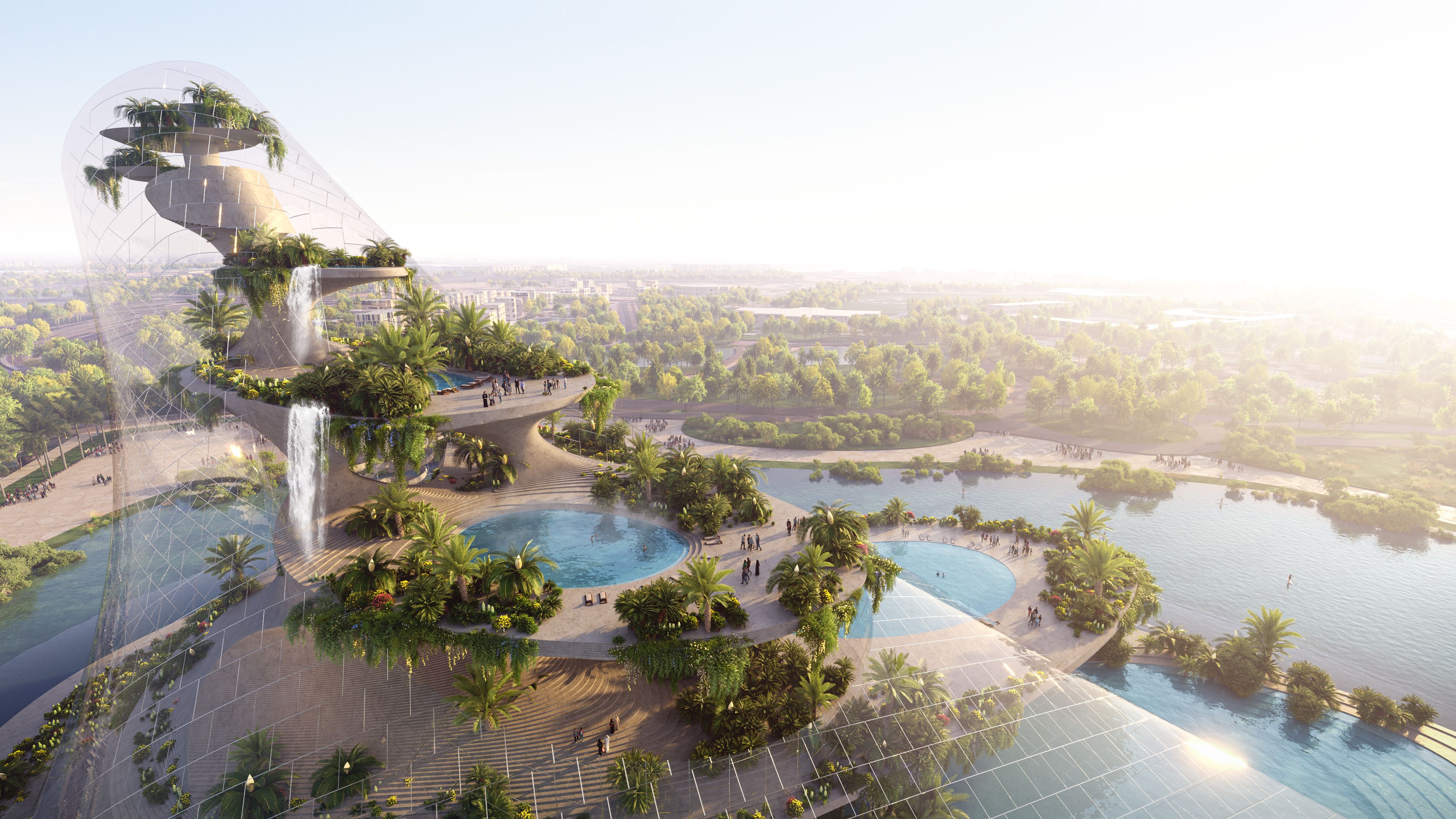 Therme Dubai - Islas en el cielo, un gran complejo que busca transformar el paisaje de la ciudad y convertirse en un oasis urbano