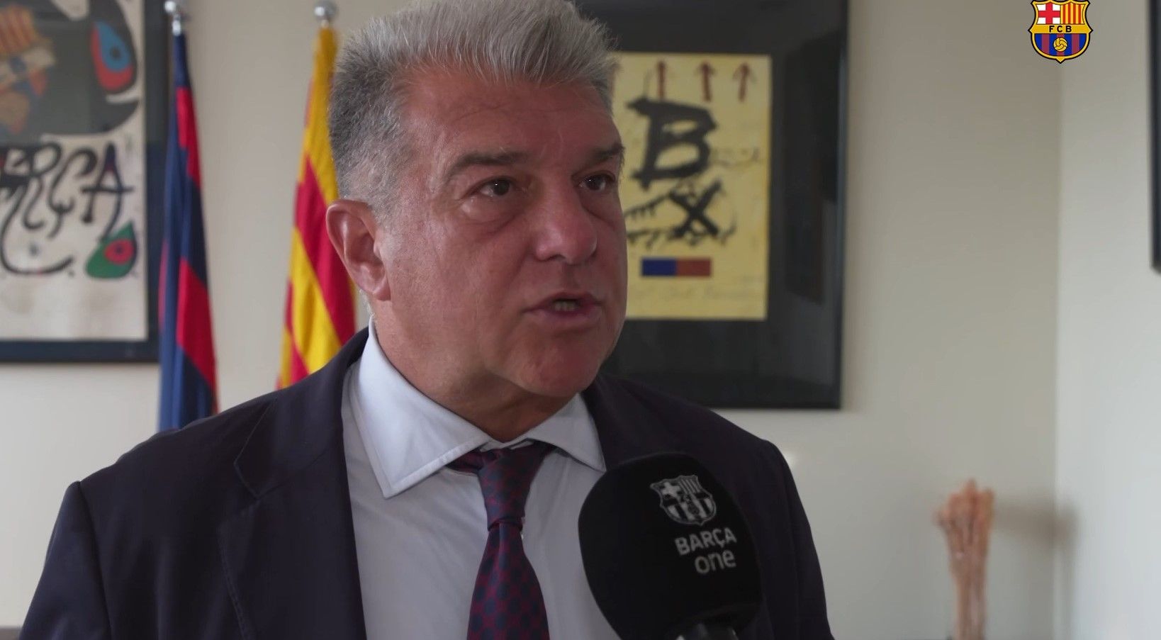 Joan Laporta en su discurso después de las derrotas de los equipos de fútbol y baloncesto