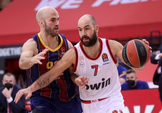 Calathes, antes del español, en un Olympiacos-Barça la temporada pasada