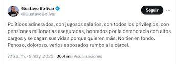 Bolívar no dudó en reaccionar