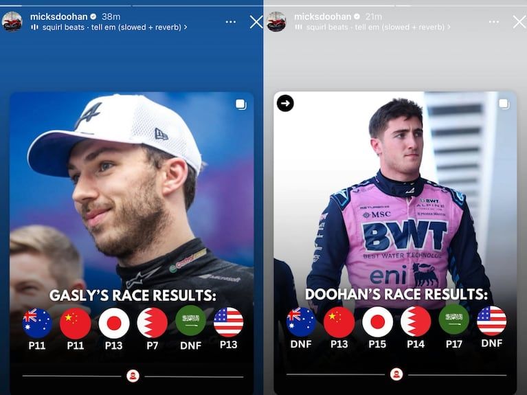 Las publicaciones del padre de Doohan contra Alpine. (Foto: Captura).