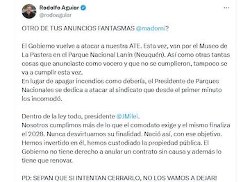 Tweet de Rodolfo Aguiar