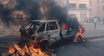 Una de las protestas recolectadas en 'The Year of Discovery', por Luis López Carrasco.