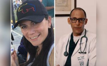 Liberan a Omar Vergel y Merlina Carrero después de ser arrestados por las fuerzas de seguridad Liberan a Omar Vergel y Merlina Carrero después de ser arrestados por las fuerzas de seguridad