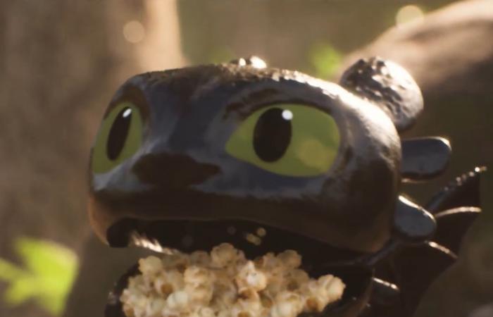 La acción en vivo de cómo entrenar a su dragón estrena un cubo de adorables palomitas de maíz y nuevos carteles increíbles.