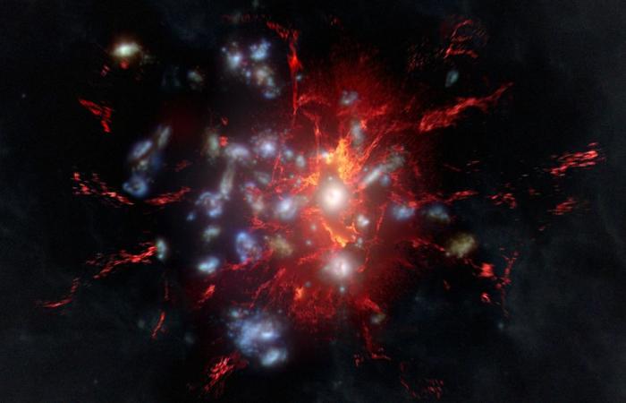 El hallazgo de gas molecular en la galaxia infantil ampliaría la formación de estrellas durante 400 millones de años – festival de radio -.