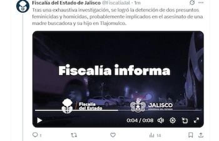Arrestan a los presuntos femicidios de la madre que buscaba a Jalisco y su hijo.