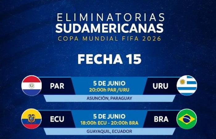 2026 Los calificadores confirman las horas de las fiestas Fecha 15 y 16 de Perú contra Colombia y Ecuador -.