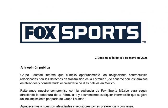 ¿Fox Sports perdió las transmisiones de la Fórmula 1? Esto es lo que se sabe -.