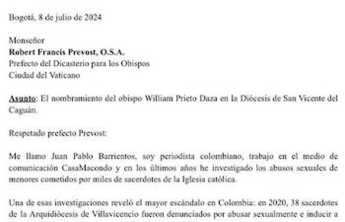 El nuevo Papa habría ignorado la alerta sobre el obispo que, aparentemente, cubrió sacerdotes en Colombia.