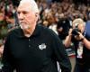 Popovich se despide del banco de los Spurs después de 29 años.