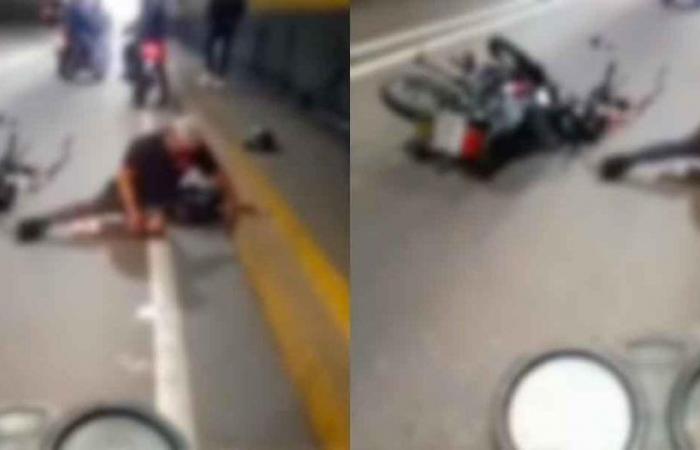 Motociclista se arrancó parte de la cara tras chocar en un túnel