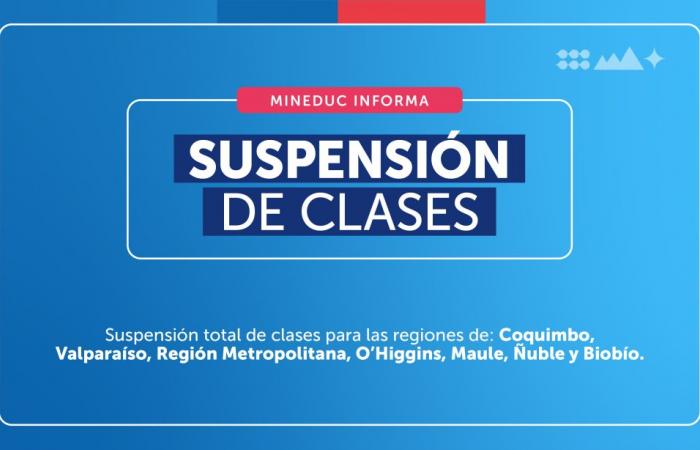Siete regiones tendrán suspensión total de clases el viernes 14 de junio