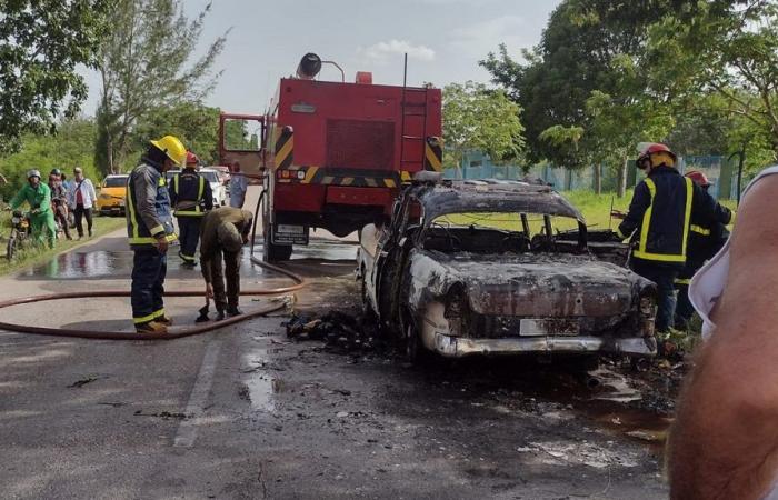 Reportan incendio de auto en Holguín VIDEO – .