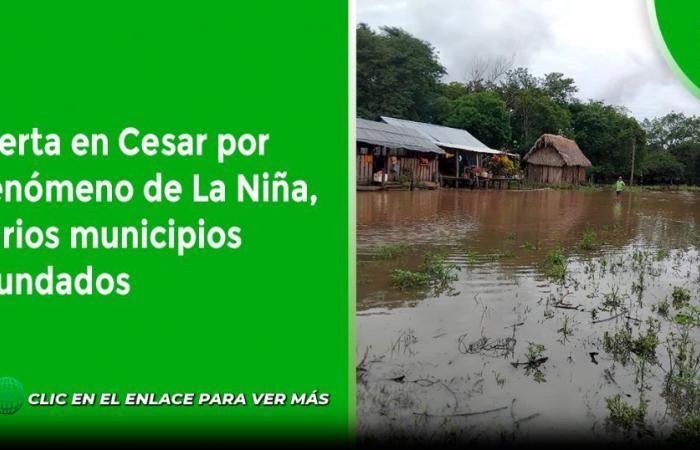 Alerta en Cesar por fenómeno de La Niña, varios municipios inundados
