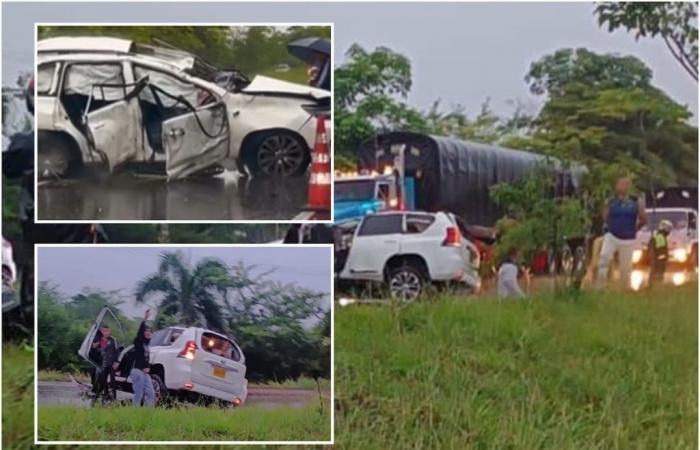 Tres funcionarios del Gobierno del Tolima sufrieron espectacular accidente