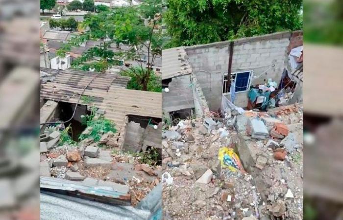Torrente aguacero dejó dos viviendas afectadas en Gaira
