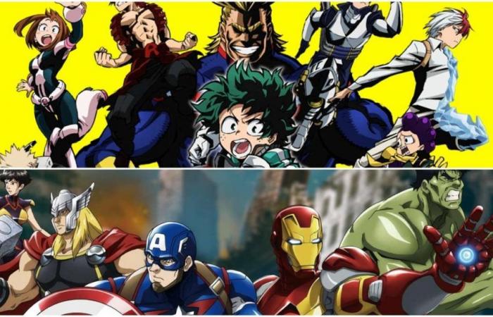 Los héroes de los cómics también se han cruzado con personajes de manga.