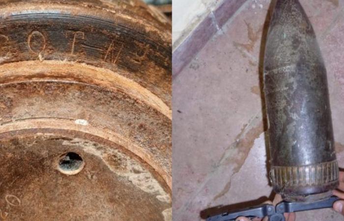 Un roqueño encontró un proyectil de artillería militar en su casa