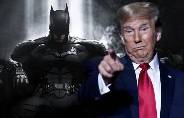 Así fue el surrealista encuentro de Christian Bale como Batman con Donald Trump