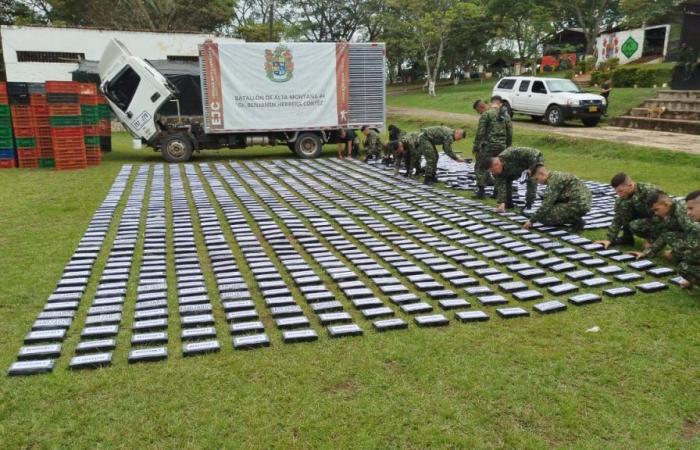 Incautan más de una tonelada de cocaína en operativo en El Cauca