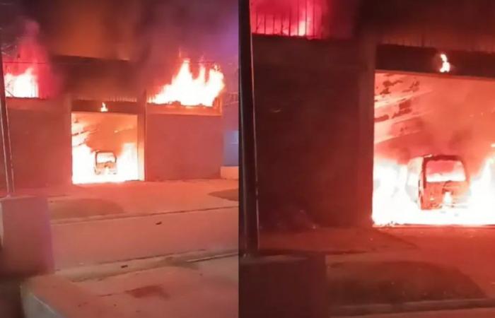 Incendio destruyó un almacén a metros de una estación de servicio
