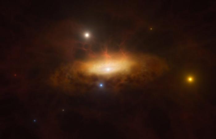 Un equipo de astrónomos observa en tiempo real el despertar de un enorme agujero negro