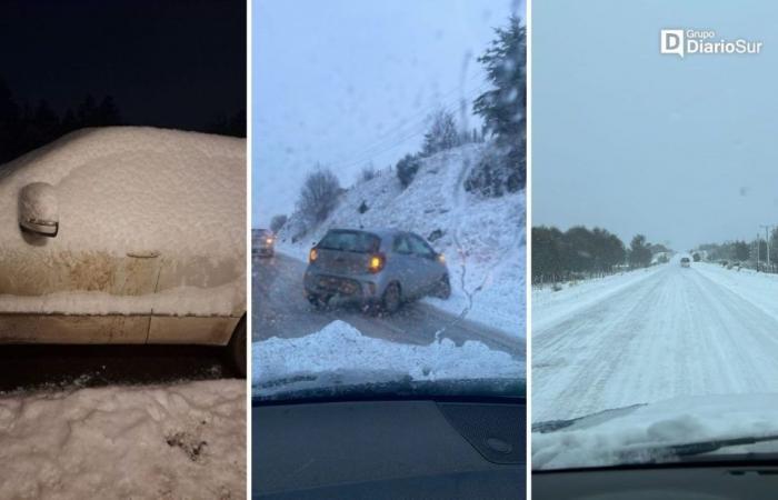 Nieve afectó carreteras y retrasó vuelos comerciales en la vecina región de Aysén