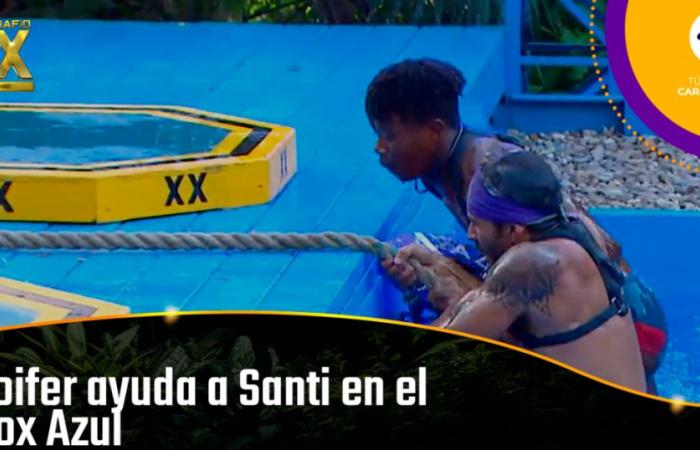 Yoifer deja la competencia de lado para ayudar a Santi en el Cuadro Azul, ¿se está ahogando? – .